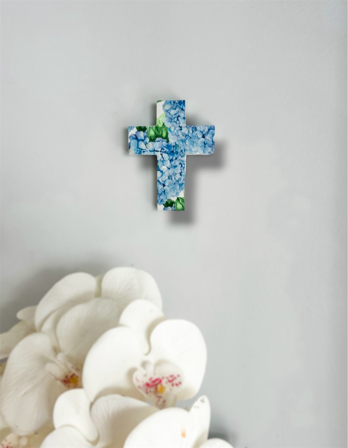Hydrangea Wall Cross - Mini