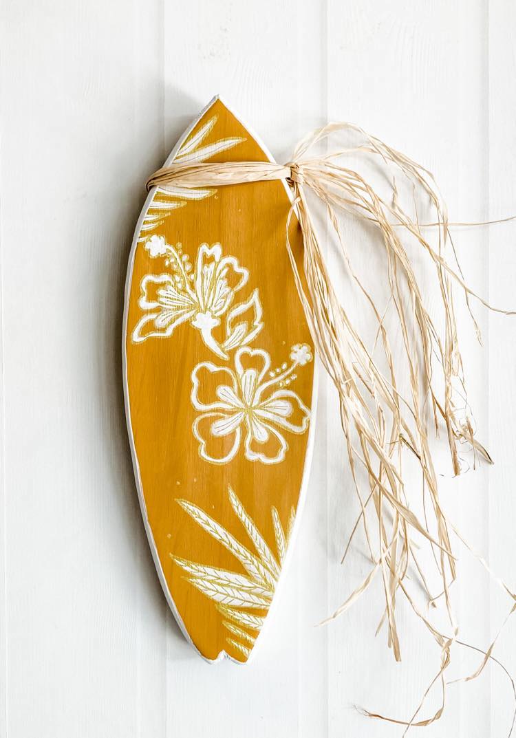 Gift for someone who loves surfing. gift for someone who loves the ocean. Little boy's room decor. Little girl's room decor idea. For lovers of the ocean. Hibiscus flower surfboard wall art.