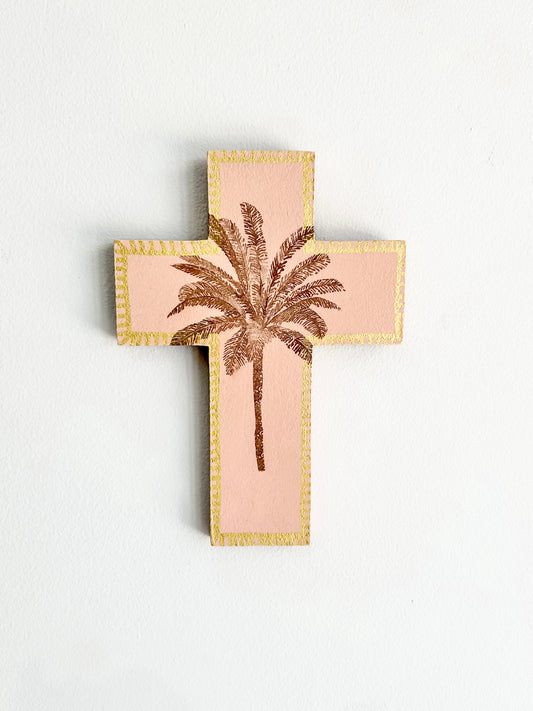 Decor for your holiday home, or vacation rental, Airbnb property, decorate tropical style. For lovers of peach and peachy pink. Palm tree decor. Palm tree wall cross. Neutral browns and pinks. Decor for a little girl's room. Gift Ideas - Birthday, Easter, Christmas, Housewarming, First Holy Communion, Baptism, New Baby, Baby Shower, Christening, Confirmation, Graduation, Wedding, Anniversary, Mother's Day, Father's Day. Baptism favours or party favors.