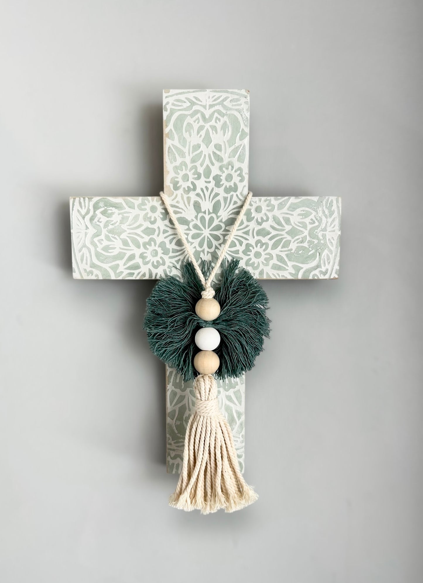 Pheeta Wall Cross Sage - Large