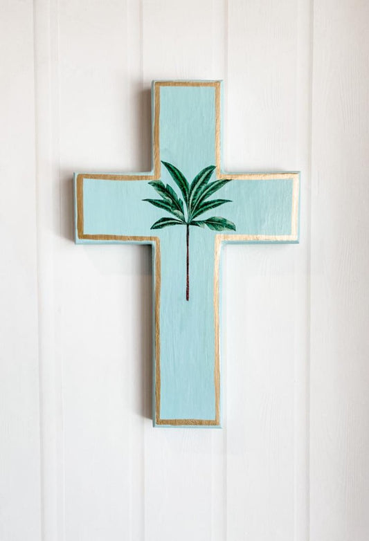 Decor for your holiday home, or vacation rental, Airbnb property, decorate tropical style. For lovers of Palm tree decor. Palm tree wall cross. Decor for a little boy's room. Gift Ideas - Birthday, Easter, Christmas, Housewarming, First Holy Communion, Baptism, New Baby, Baby Shower, Christening, Confirmation, Graduation, Wedding, Anniversary, Mother's Day, Father's Day. Baptism favours or party favors. Coastal boho, Hamptons inspired, classy, coastal decor