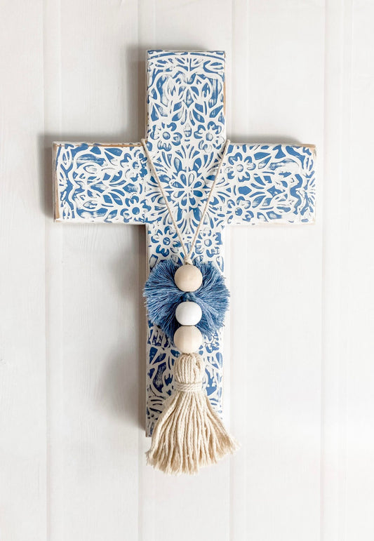 Pheeta Wall Cross Blue - Large